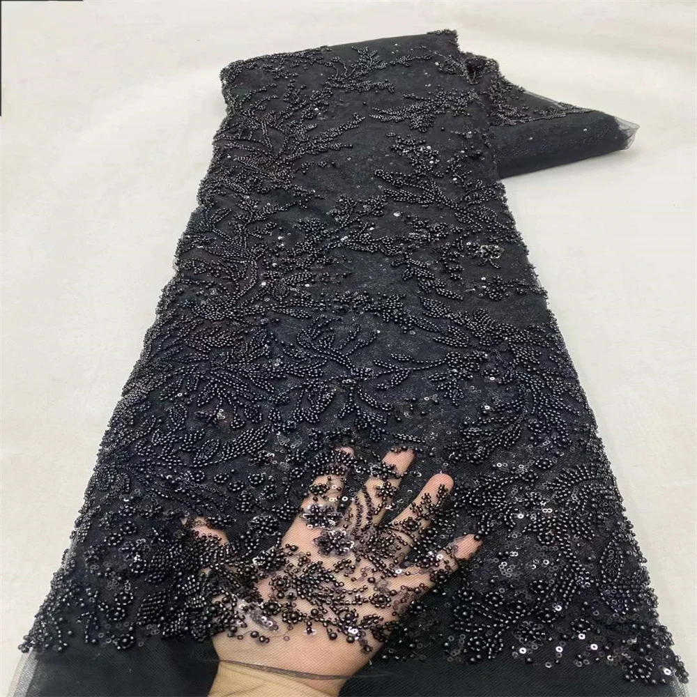 Роскошные французские вышитые кружева 2024 африканская нигерийская ткань с