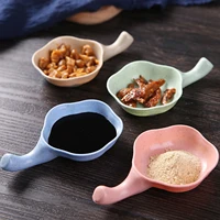 wheat straw seasoning bowl with handle breakfast cereal fruit bowl solid color dessert soup noodle bowl small plates kitchen