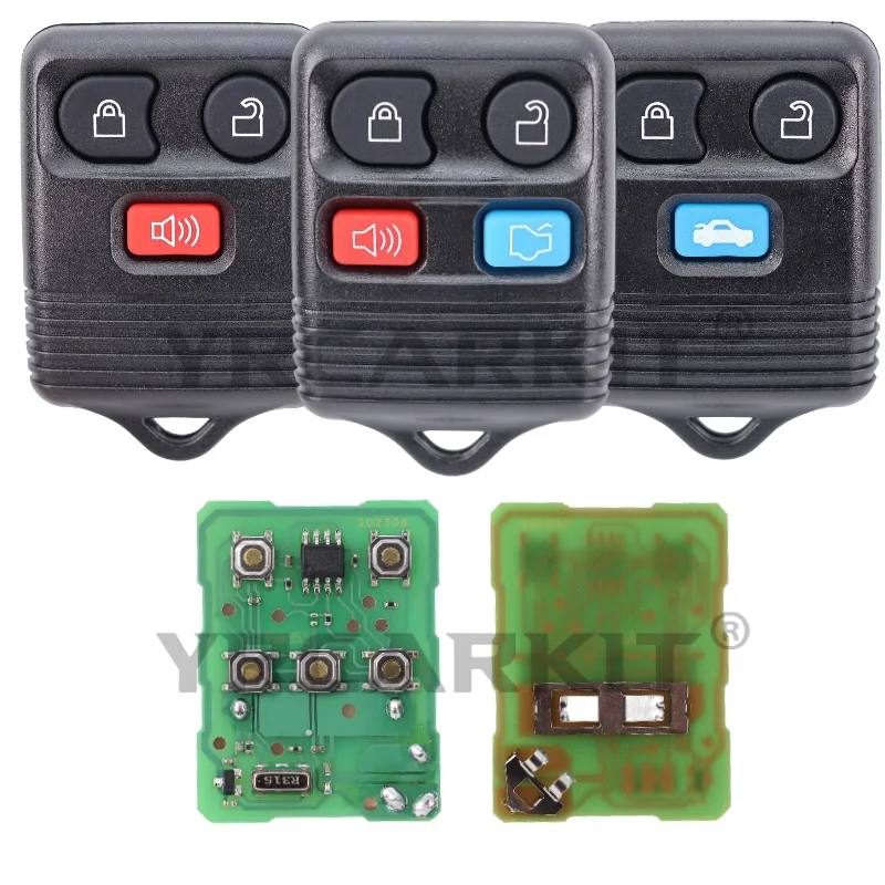 Автомобильный ключ 315/433 МГц 3/4 кнопки подходит для Ford Escape Explorer 2002 бесключевой