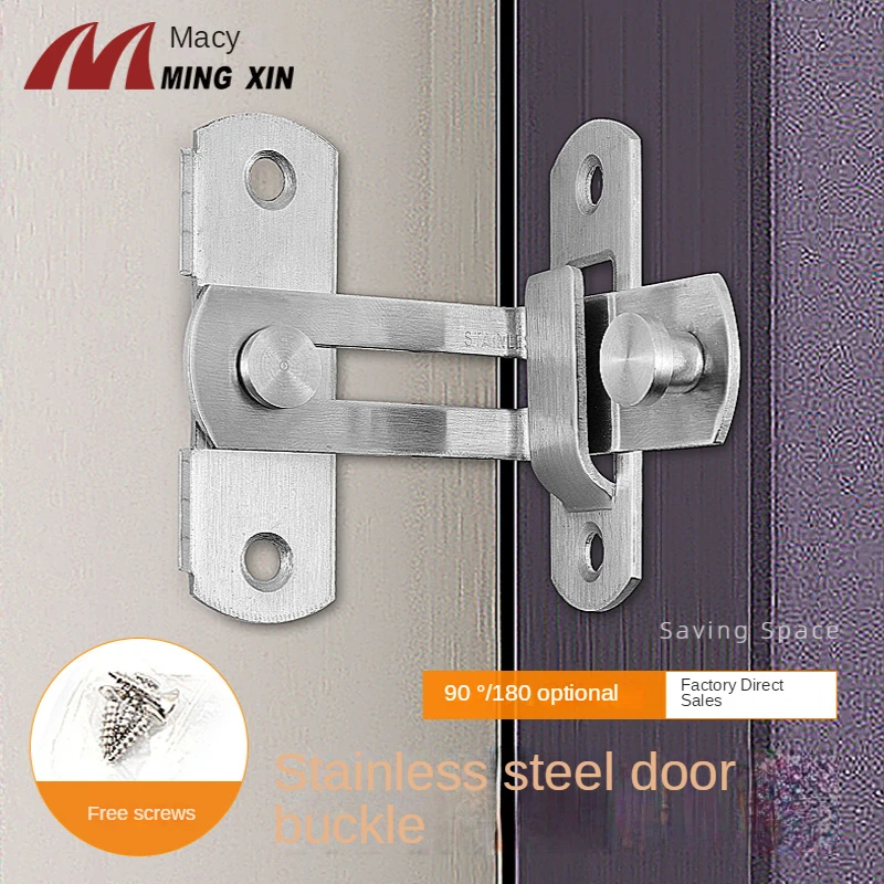 

Stainless Steel Door Buckle 180 Degree Door Buckle Right Angle Lock Shift Door Sliding Door Clasp Door Latch Clasp Door Lock