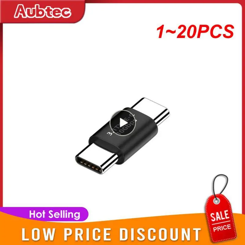 Адаптеры OTG типа C на TypeC, 1-20 шт., 3,1 Gen2, 10 Гбит/с, конвертер, коннектор для зарядки и передачи данных