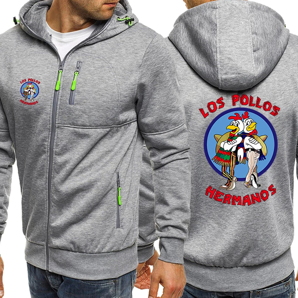 

Мужская одежда с принтом Los Pollos Hermanos, модная толстовка с круглым вырезом, индивидуальная Повседневная Уличная одежда, удобная мужская толст...