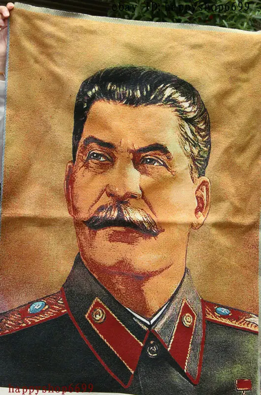 36-дюймовая китайская шелковая ткань США Политика лидер Сталин вышивка танка