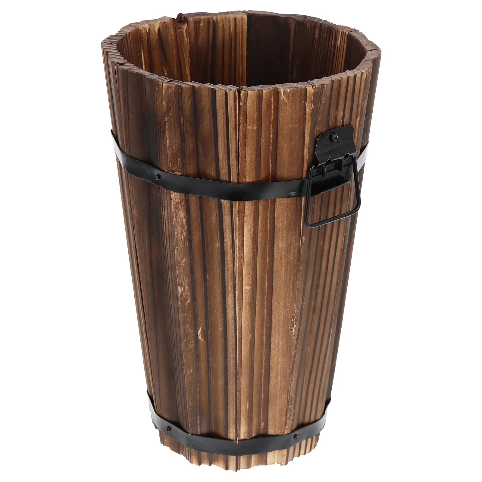 

Planter Flower Pot Wood Wooden Rustic Bucket Planters Succulent Pots Vintage Box Garden Flowerpot Vase Outdoor Farmhouse Whiskey