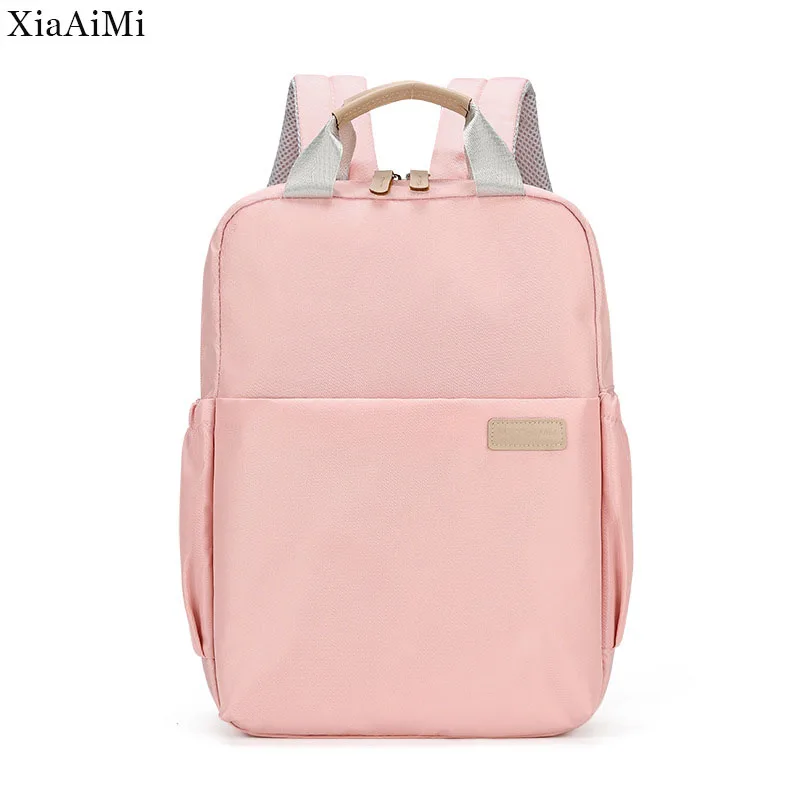 

Women'S Fashion Backpack Shockproof Computer Bag Oxford Cloth Multi-Pocket Travel Backpack Solid Color Simple Shoulder Bags