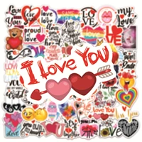 103050pcs valentines day i love you graffiti stickers scrapbook computer case pvc waterproof decal stickers toys for girls