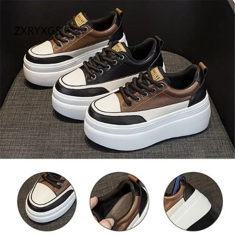 ZXRYXGS женские кроссовки на платформе увеличивающие рост высоком каблуке