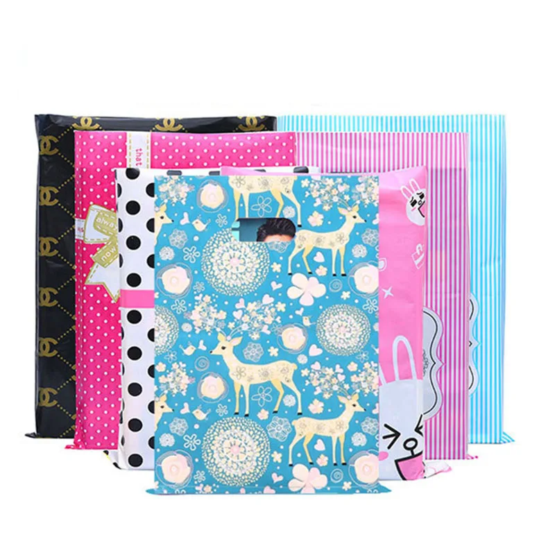 

Wholesale 50PCS PE Bag For Accessories Clothing Cosmetic Party Wedding Candy Pouch Christmas Packaging Gift Bags