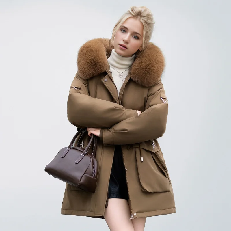 Женские зимние парки из хлопка
