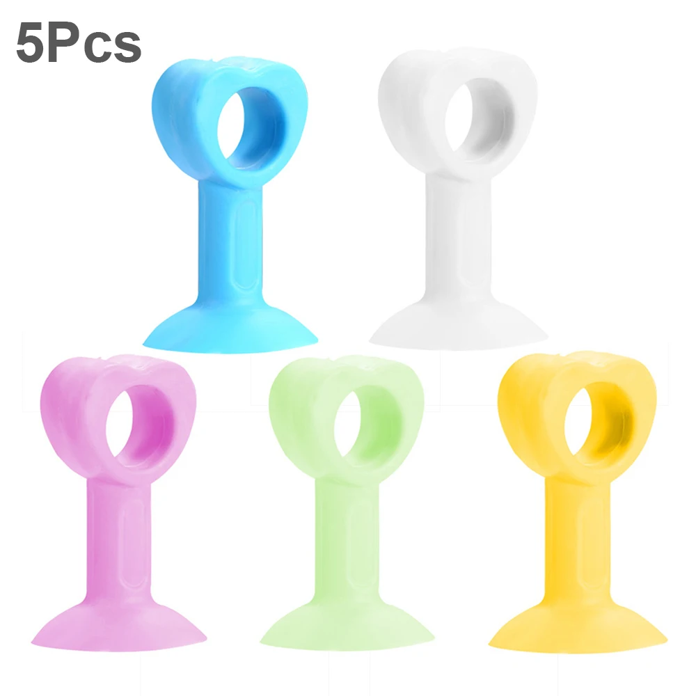 Купи 5pcs/set Door Stopper Baby Safety Protector Guard Silicone Wall Protector Anti-Collision Punch free Heart Shape For Bathroom за 166 рублей в магазине AliExpress
