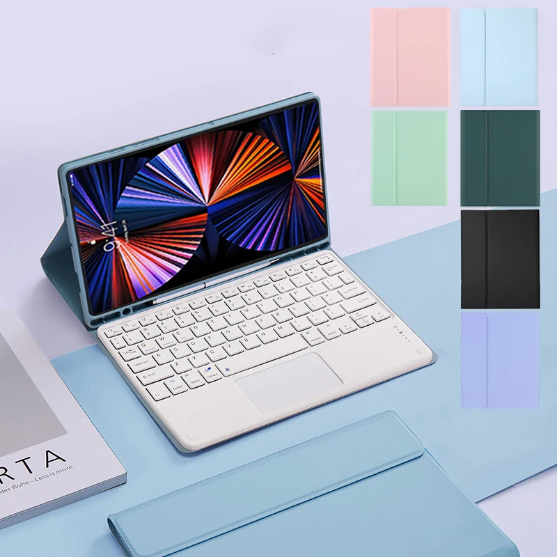 

Touch Keyboard for Samsung Galaxy Tab A8 Case 2021 for Samsung Tab S7 Fe Case for Funda Tab S6 Lite A7 Tab S7 Plus S8 Plus S7 S8
