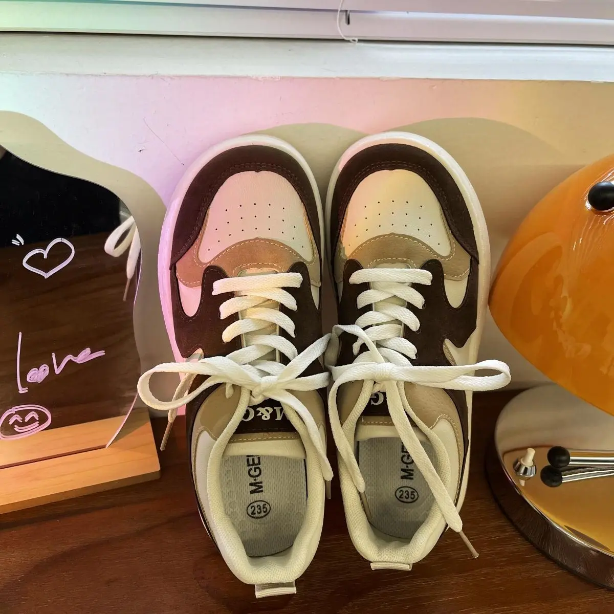 

Кроссовки женские на низком каблуке, Спортивная сетчатая обувь для тенниса, лоферы для девушек, на платформе, на осень-лето