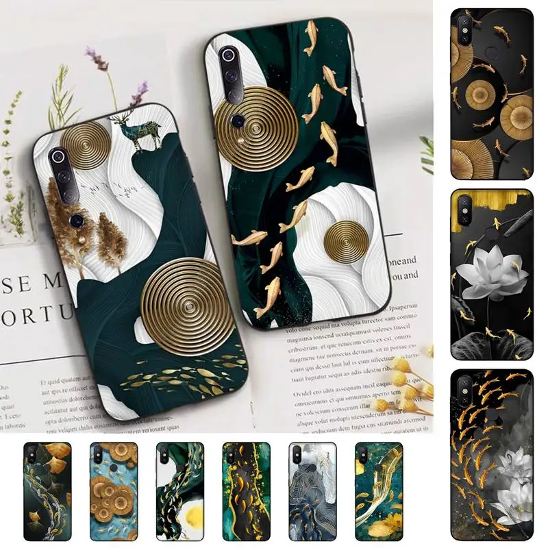 

Abstract Carp painting Phone Case for Xiaomi mi 5 6 8 9 10 lite pro SE Mix 2s 3 F1 Max2 3