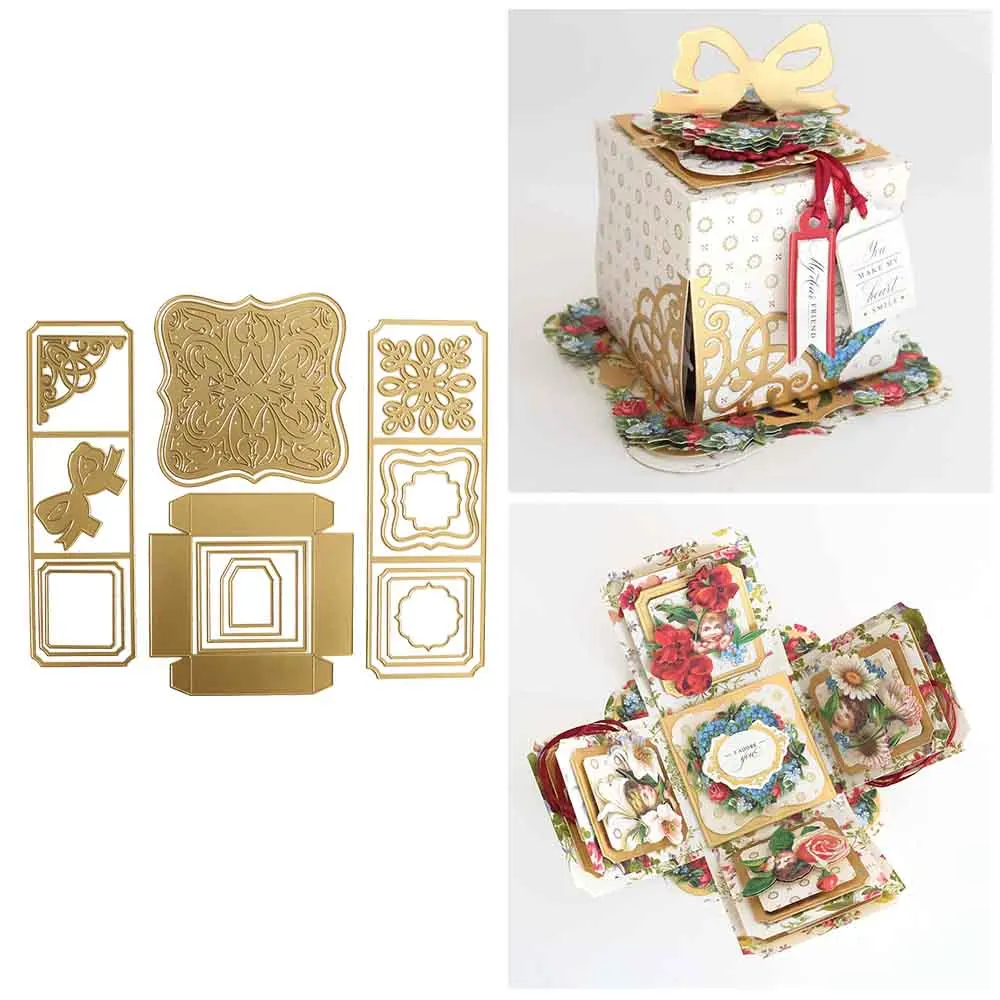 

Gift Box Metal Cutting Dies No Clear Stamps For Diy Dies Scrapbook Paper Card Decoration Photo Album Handmade Craft Knife Dies
