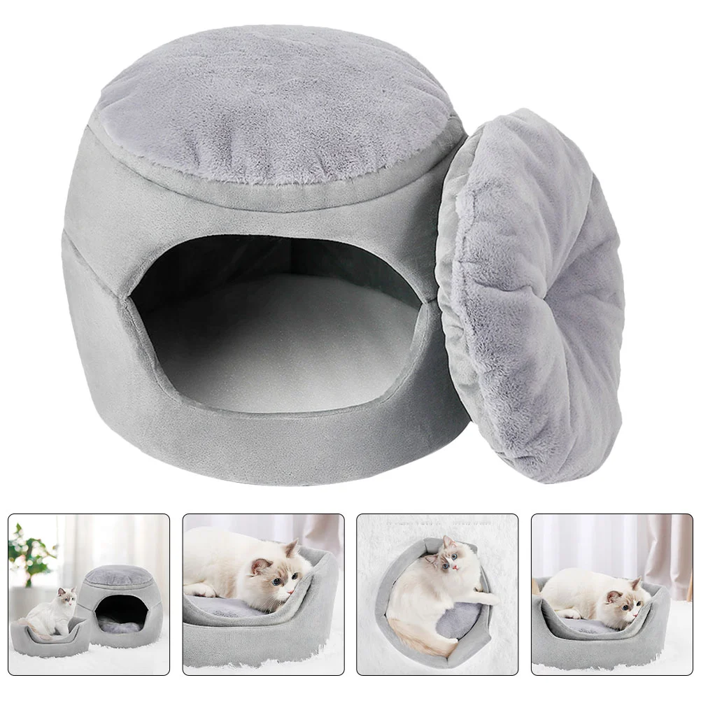 

Litter Cat Sleeping House Cotton Semi-closed Sleeping Bag for Pets