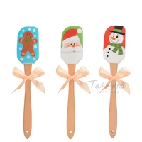 creative gadgets silicone spatula butter cream beech wood handle christmas gift