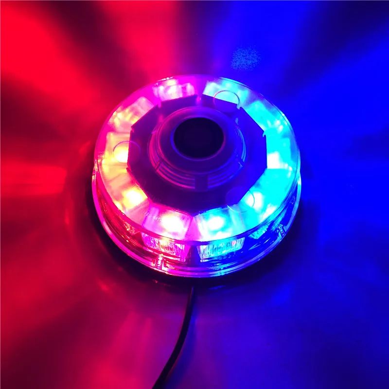 Красный синий янтарный белый 12 В мигающий Предупреждение фонарь автомобильный