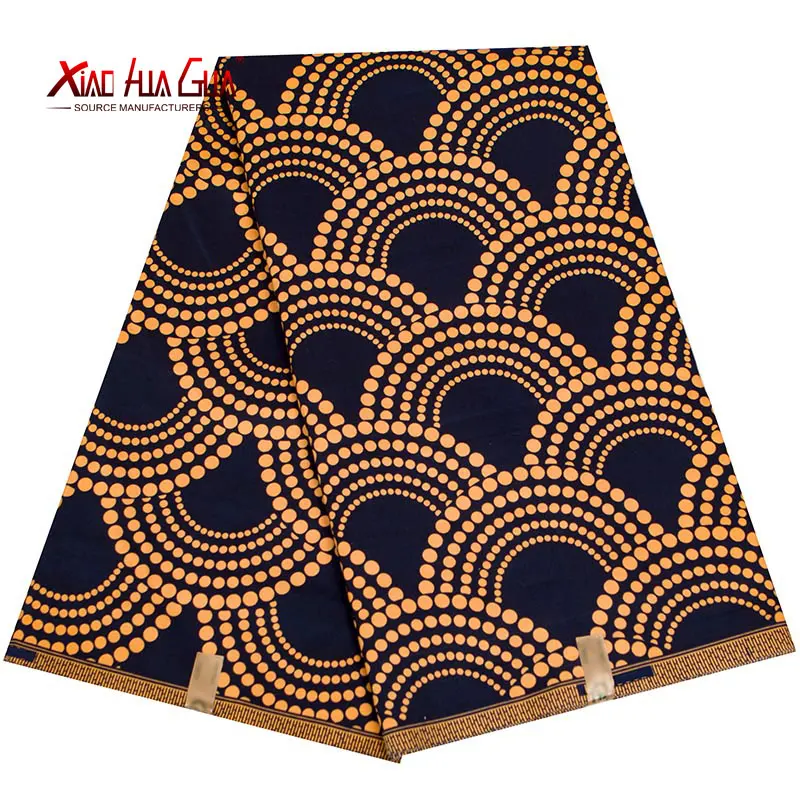 

Бесплатная доставка, африканская восковая ткань Анкара, настоящий восковой материал из полиэстера для шитья платья, 6 ярдов/одна штука FP6390