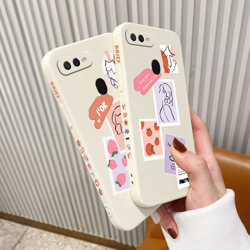

Strawberry Girl Phone Case For OPPO A9 A5 A7 A5S A3S A12 A15 A15S A16 A54 A74 A31 A33 A53 2020 A72 A83 A92 4G 5G Silicone Cover