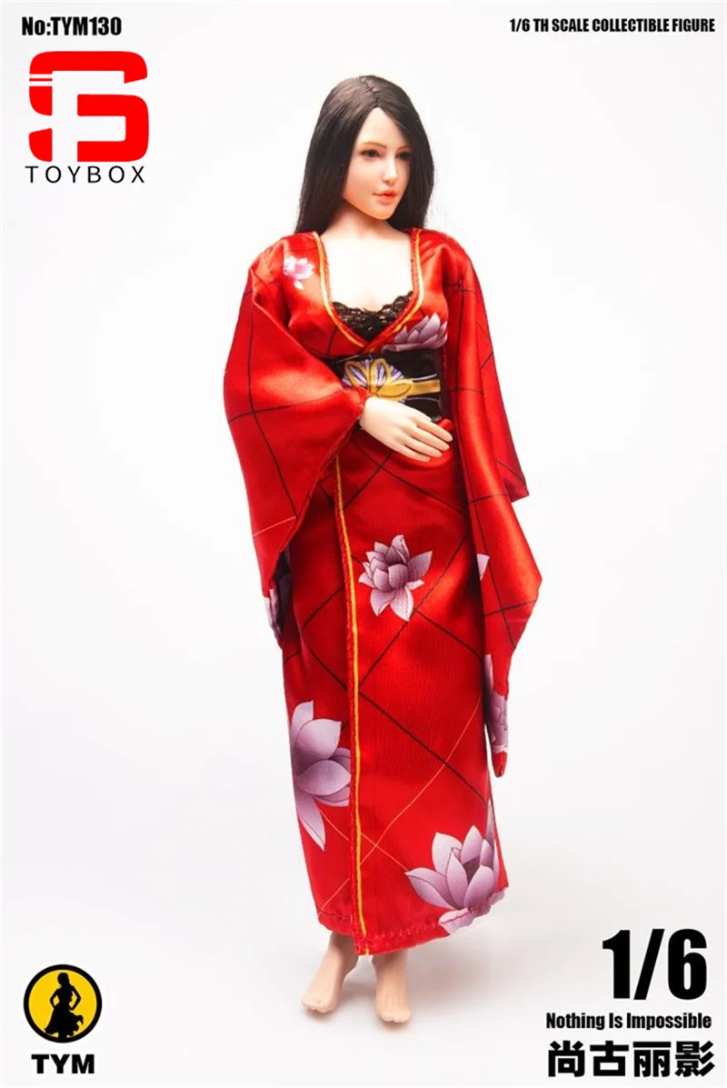 Женское кимоно с принтом в масштабе 1/6 модель контрастных цветов подходит для 12