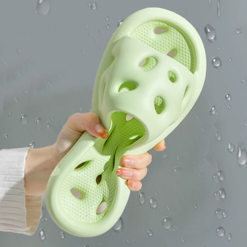 

Летние шлепанцы для мужчин и женщин, Нескользящие, для душа, утечки, толстая подошва, быстросохнущие, для дома