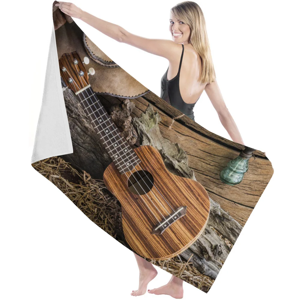 Гитарная шапка с сеном впитывающее банное полотенце для ванной комнаты мягкое