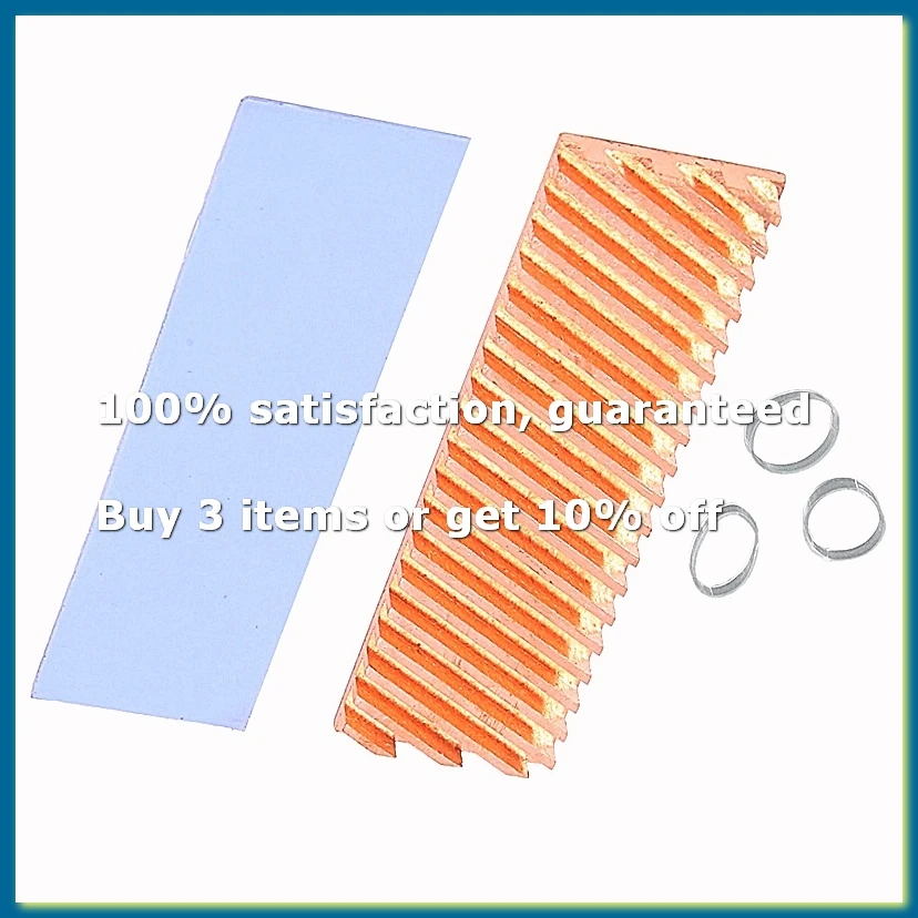 Фото Теплоотвод для M.2 SSD NVMe, медный радиатор для твердотельного накопителя M2 2280 с термопрокладкой из силикона, аксессуары для ПК - DTA9 №1