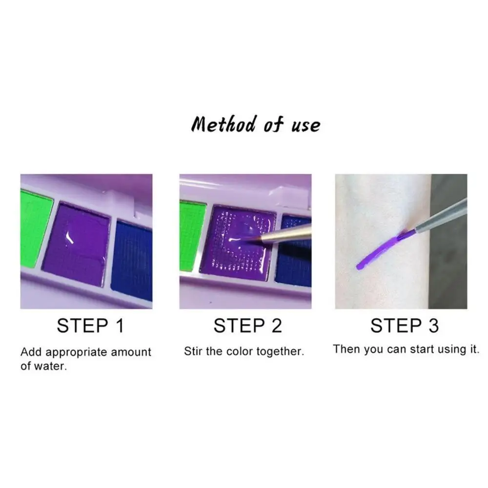 Акварельная красивая палитра подводка для глаз УФ светильник неоновая