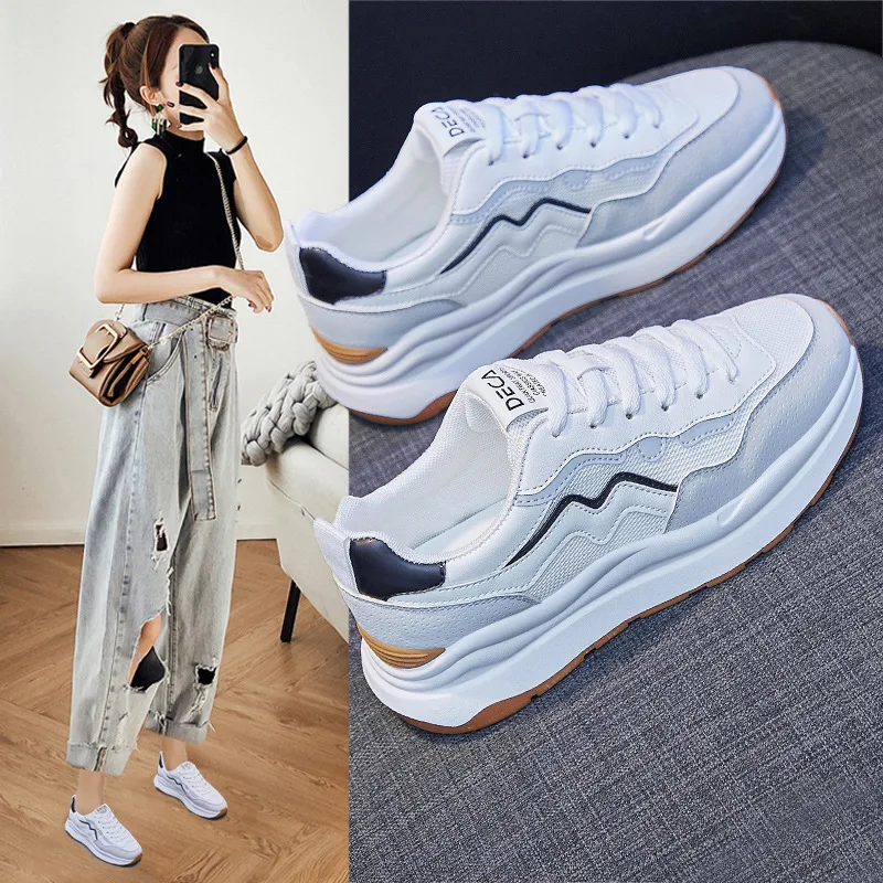 

Flat shoes women's 2022 new simple daddy shoes women's breathable sneakers fashion all-match women's shoes