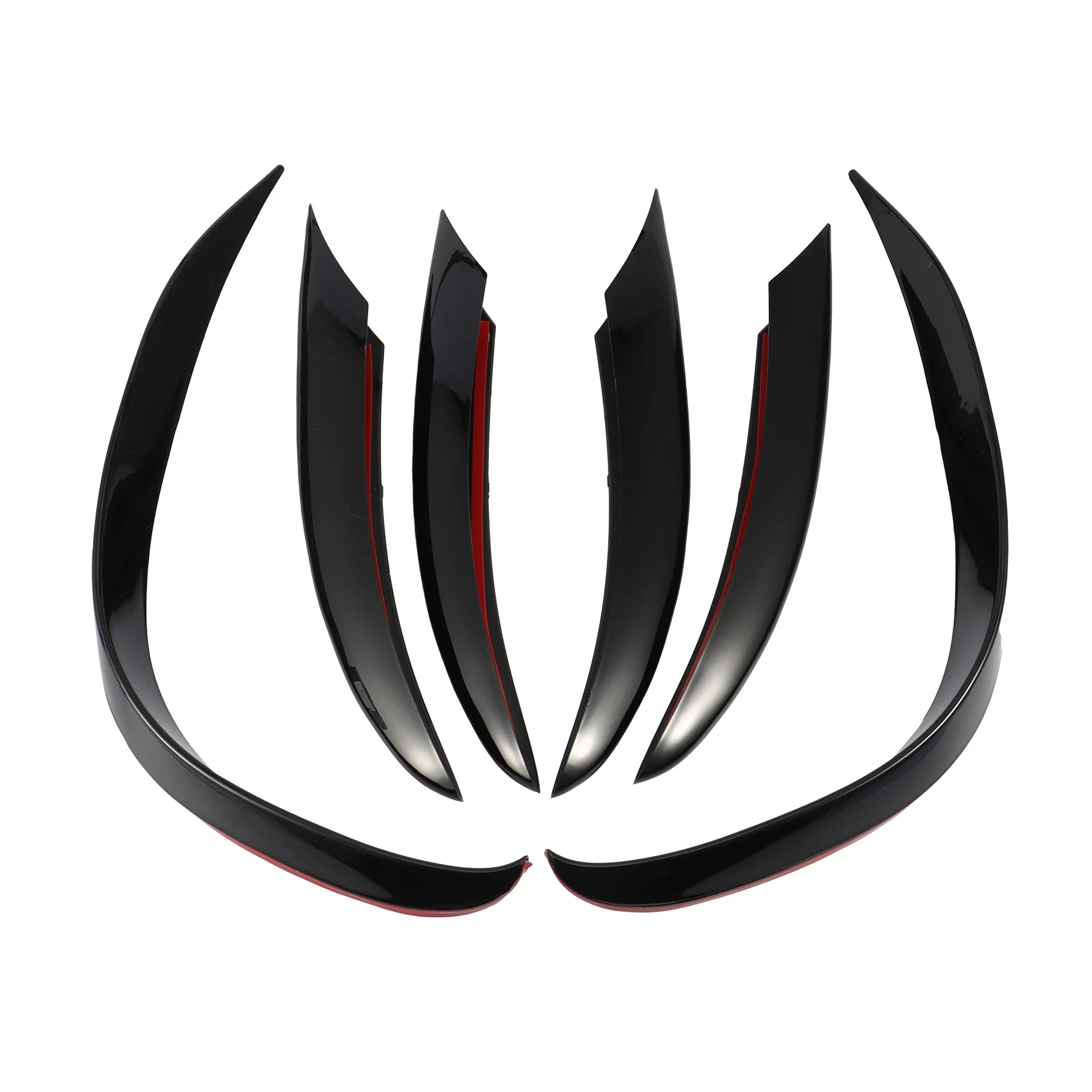 

6Pcs Car Front Bumper Spoiler Splitter Cover Grille Vent Trim for Mercedes-Benz C-Class C200 C260 W205 2019+