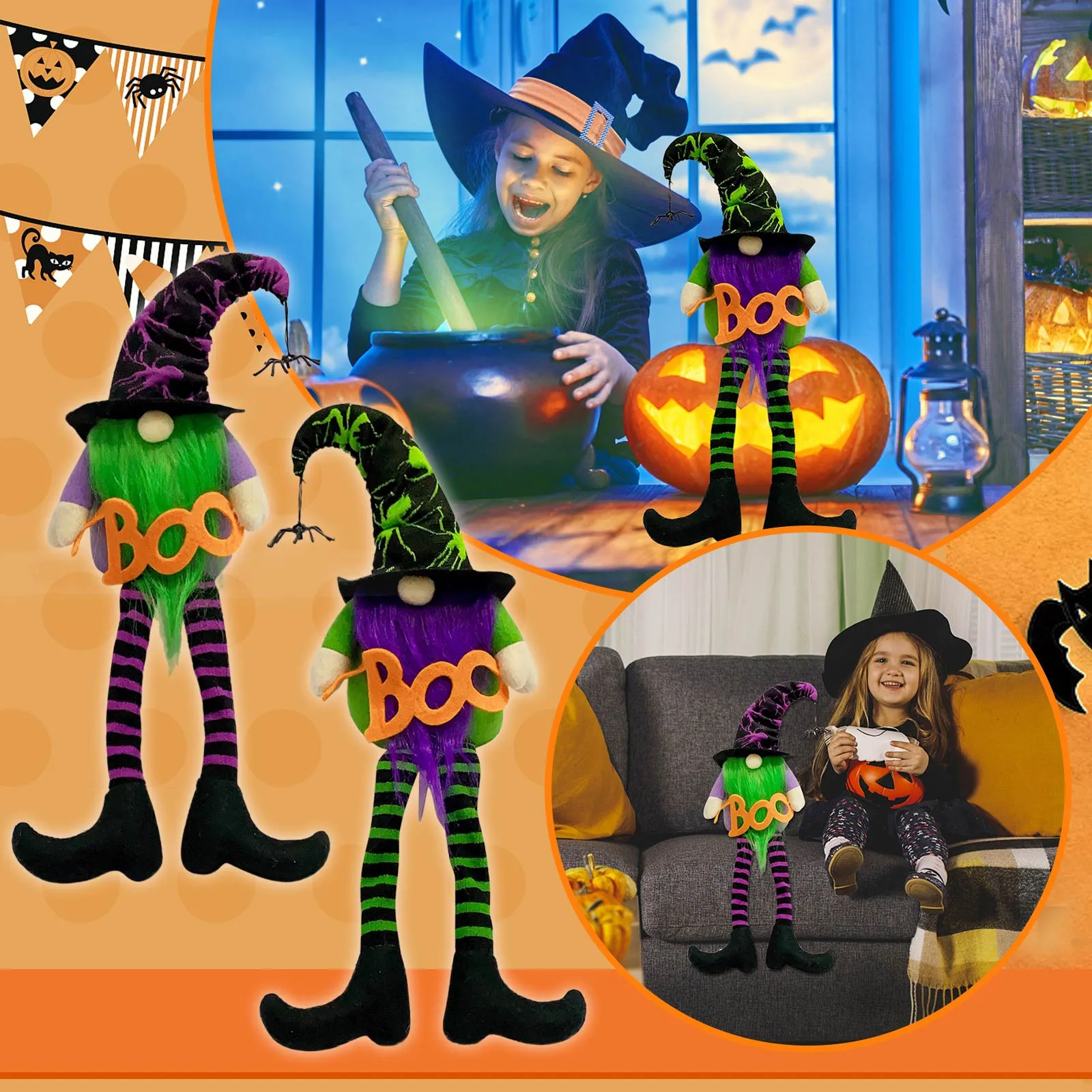 

Нехрупкие рождественские украшения для детей на Хэллоуин, украшения для стола «Гном», декор для стола, безликая кукла, газон, гномы, для улиц...