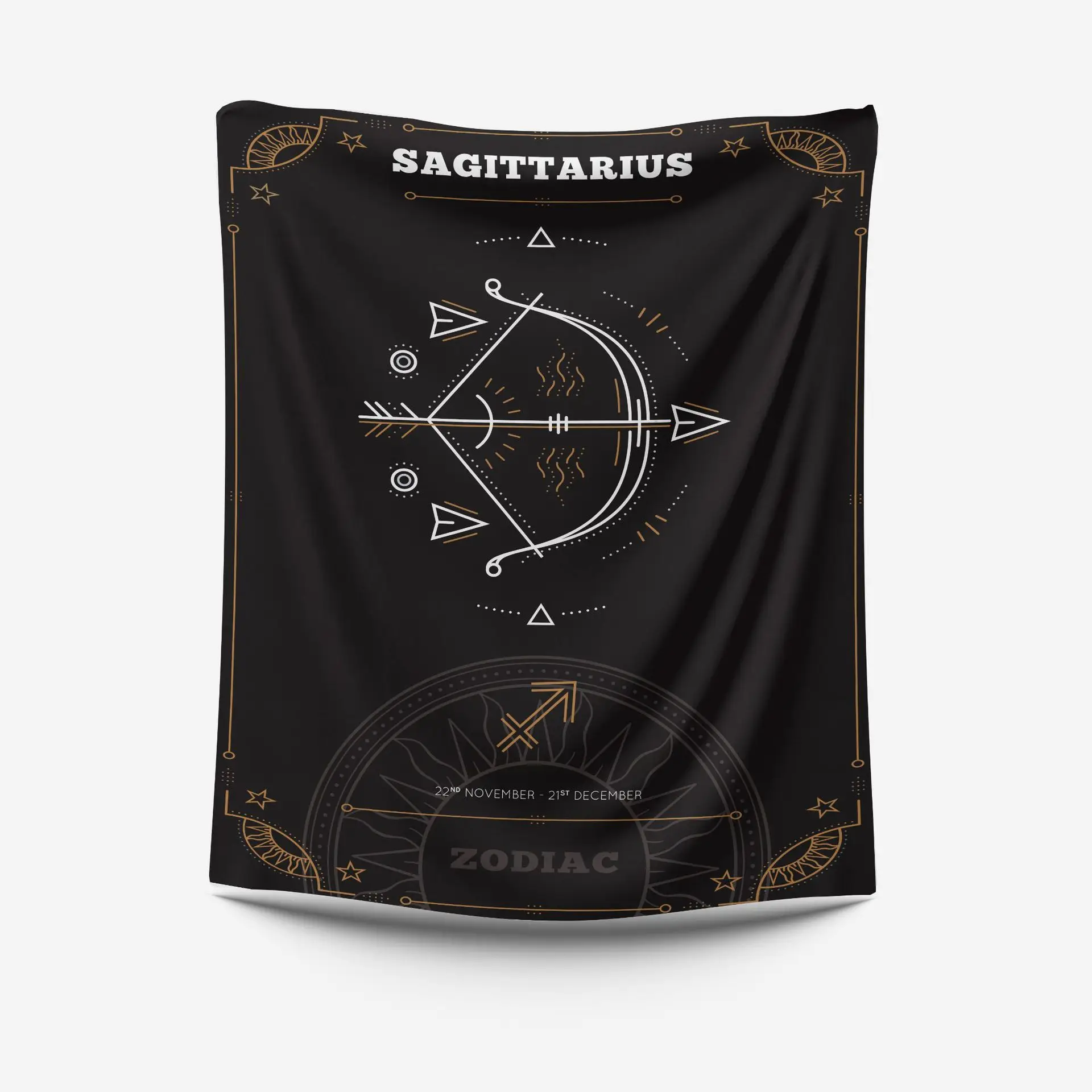 

Sagittarius Constellation Black Tapestry Art Tapestry Wall Hanging Living Room Bedroom Dorm Party Wall Decoration