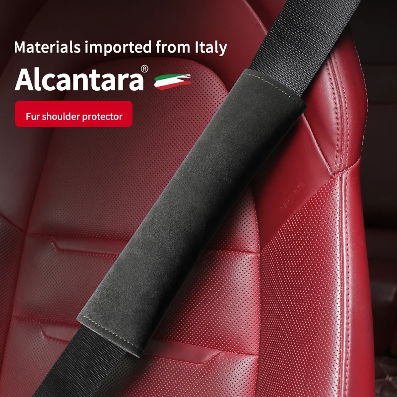 

Alcantara Suede Suitable for Car Universal Seat Belt Shoulder Cover Four Seasons Seat Belt Protective Cover Interior Accessories