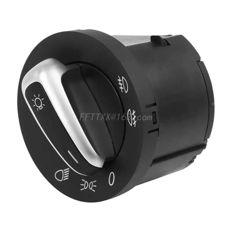 

Car Headlight Switch Control Fog Lamp Knob Compatible for Golf/GTI MK5 MK6 B6 3C 5ND941431A Car Headlamp Foglight Switch