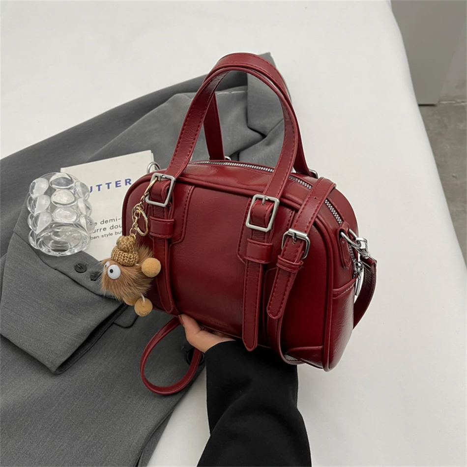 

Retro Women Satchel Hobo Bag Solid Color Leather Large Capacity Luxury Designer Handbag Female Shoulder Underarm Bag Tote Purses