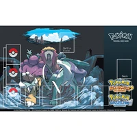 pokemon playmat mat pad board game suicune heart golg soul silver tiger animal tcg gaming toys acessories