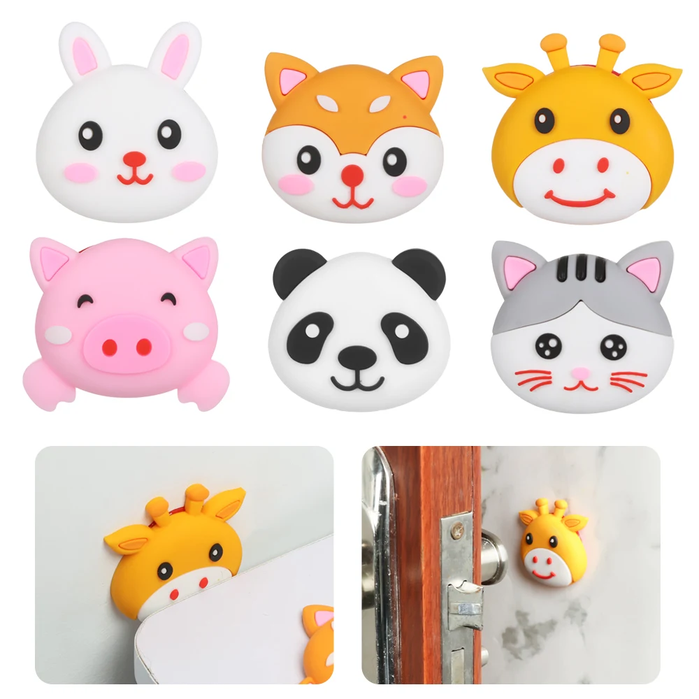 

1 PC Animal Soft Rubber Pad To Protect The Wall Self Adhesive Door Stopper Door Fender Stickers Rubber Home Back Door Crash Pads