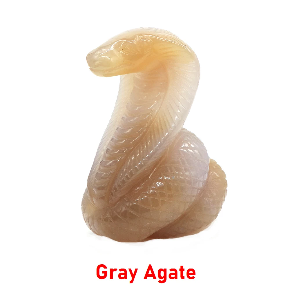 

Розовый черный Родонит статуя змеи кобры