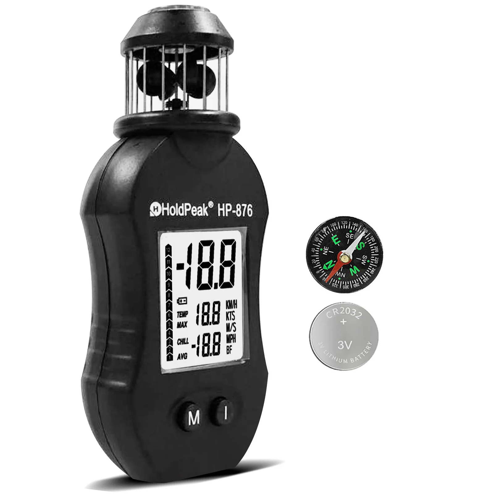

HP-876 Portable Anemometer W/ Digital Display Hand-Held For Measuring Air Conditioning Outdoor Wind Speed