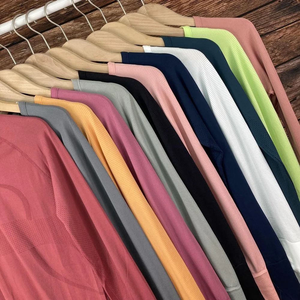 Lulu 2.0 Swiftly Women Seamless Slim Fit Yoga T-Shirts Fitness Running Long Sleeve Sports Crop Top Ladies Gym Blouses Sportswear