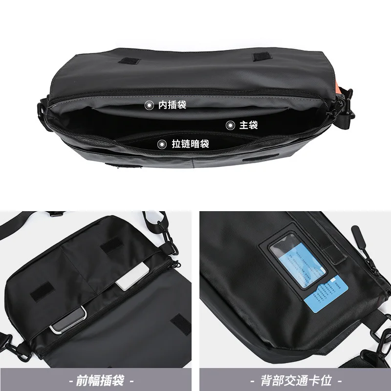 Luxury Brand Men Crossbody Menssenger Bags Business Casual Handbag Male Spliter Leather Shoulder Bag Large Capacity 2023 Trend