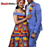african print for couples women ankle dress gifted headwrap and men blazer long pant suits the price for man and lady new wyq621