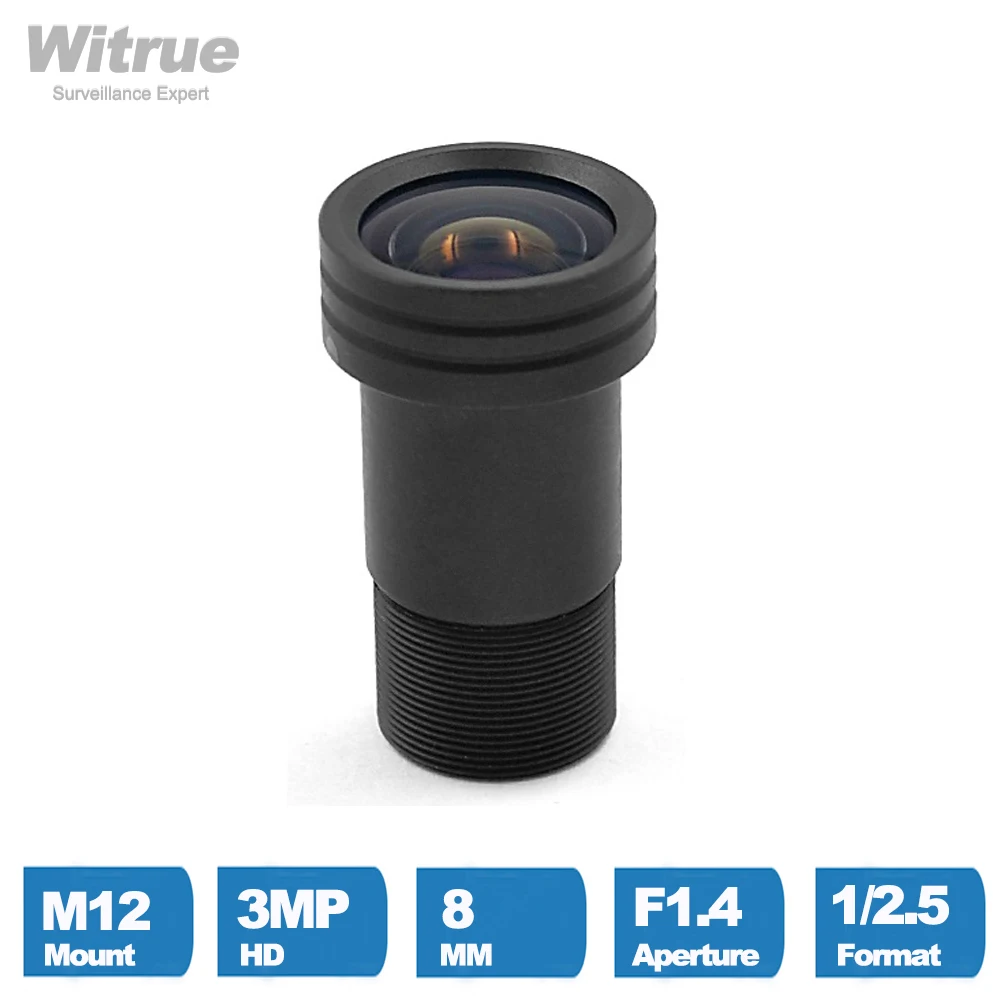 

Объектив Star светильник 3 Мп, 8 мм, фиксированная апертура F1.4, большой угол для SONY IMX290/291/307/327, камера видеонаблюдения с низсветильник щением, AHD IP