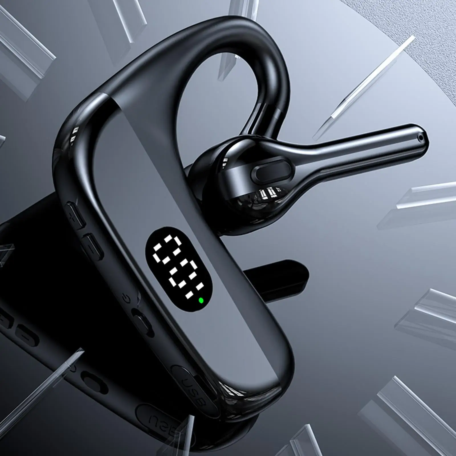 

Bluetooth-гарнитура с ушным крючком вращающийся на 180 ° Bluetooth 5,2 наушники для тренировок