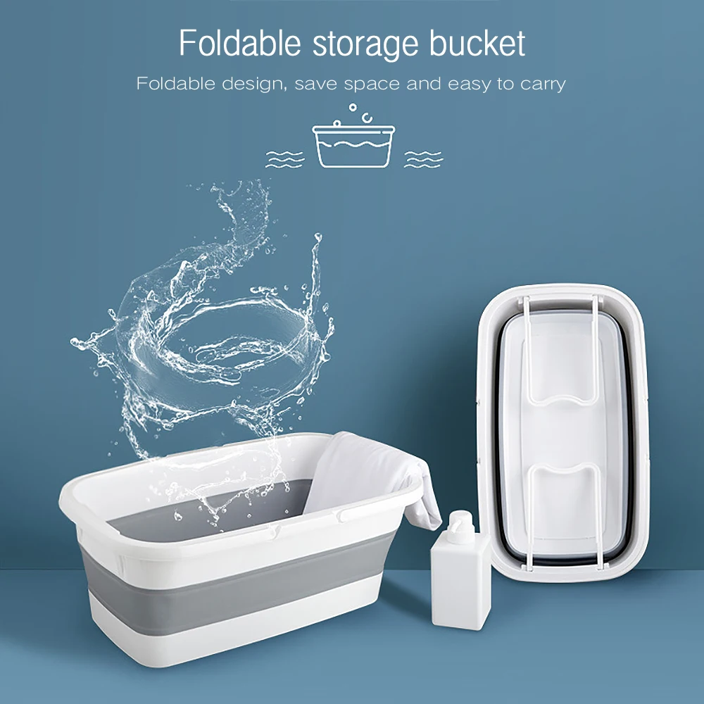 

Foldable Wash Basin Mop Bucket Portable Collapsible Fishing Retractable Basin Camping Car Wash Bucket Home Ceaning Tools