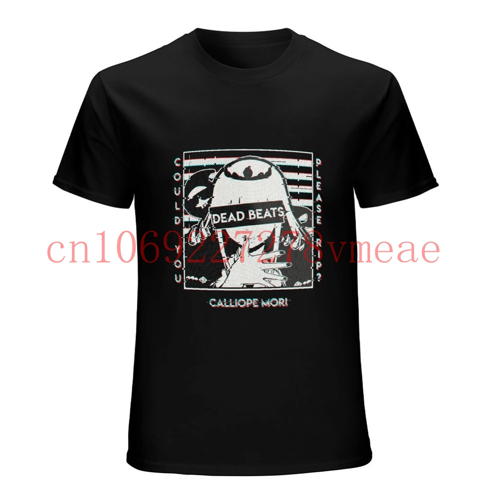 Классическая черная футболка с надписью Морская каллиопа 173DMN круглая водолазка