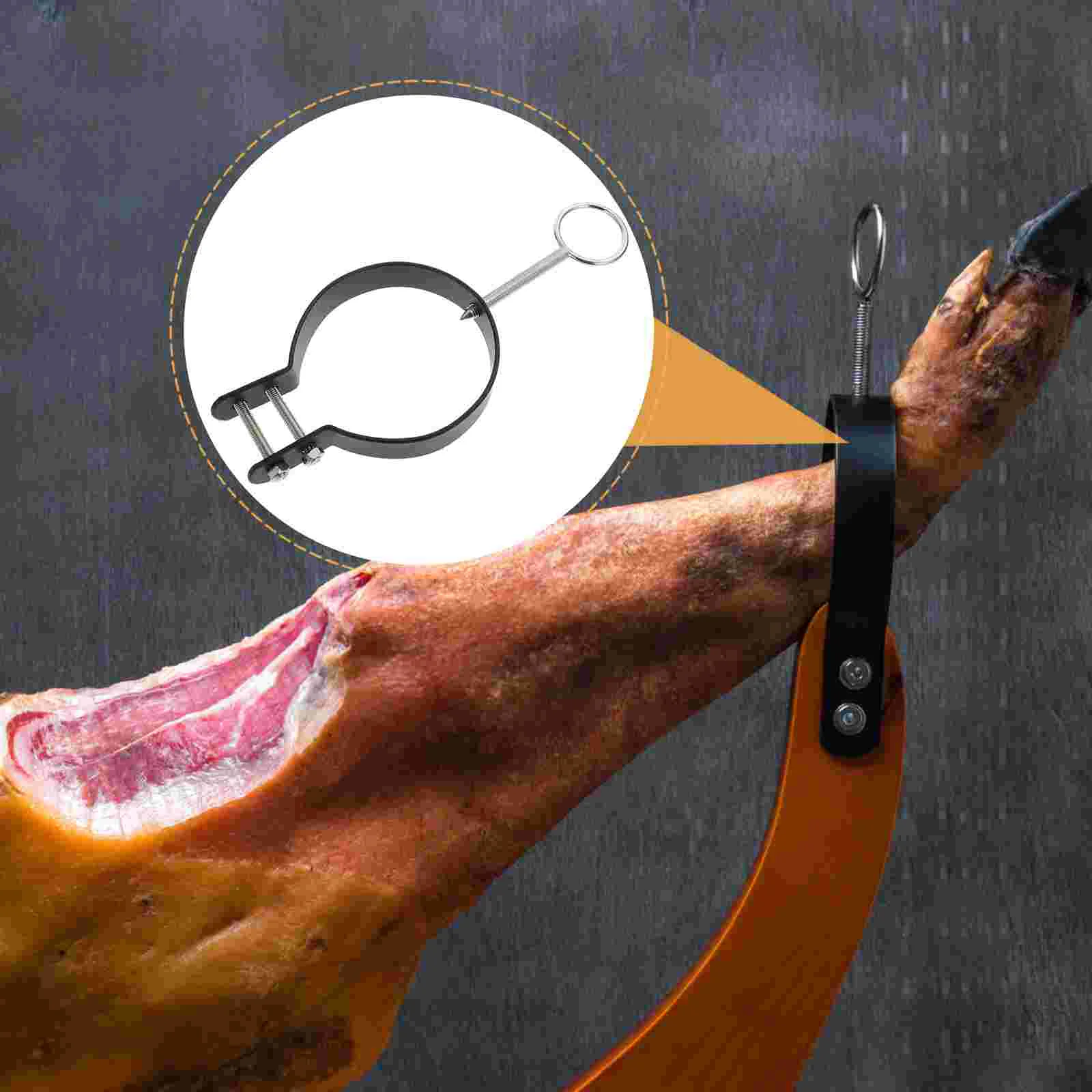 

1Pc Stable Ham Fixing Holder Durable Home Iron Spanish Ham Holder (Black)