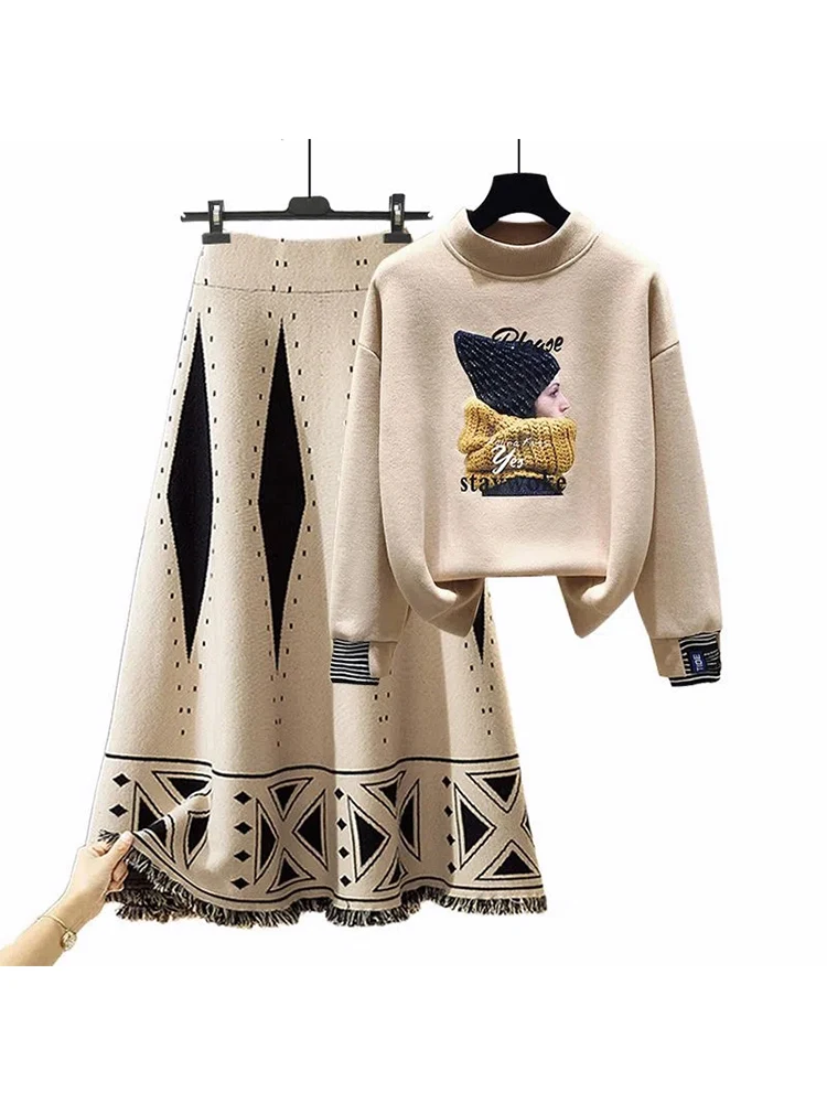 

Autumn Women's 2-piece Set Sports Suit Warm Long Sleeve T-shirt Trousers Spring Women's Pants Set Female Outfit Casual Suit