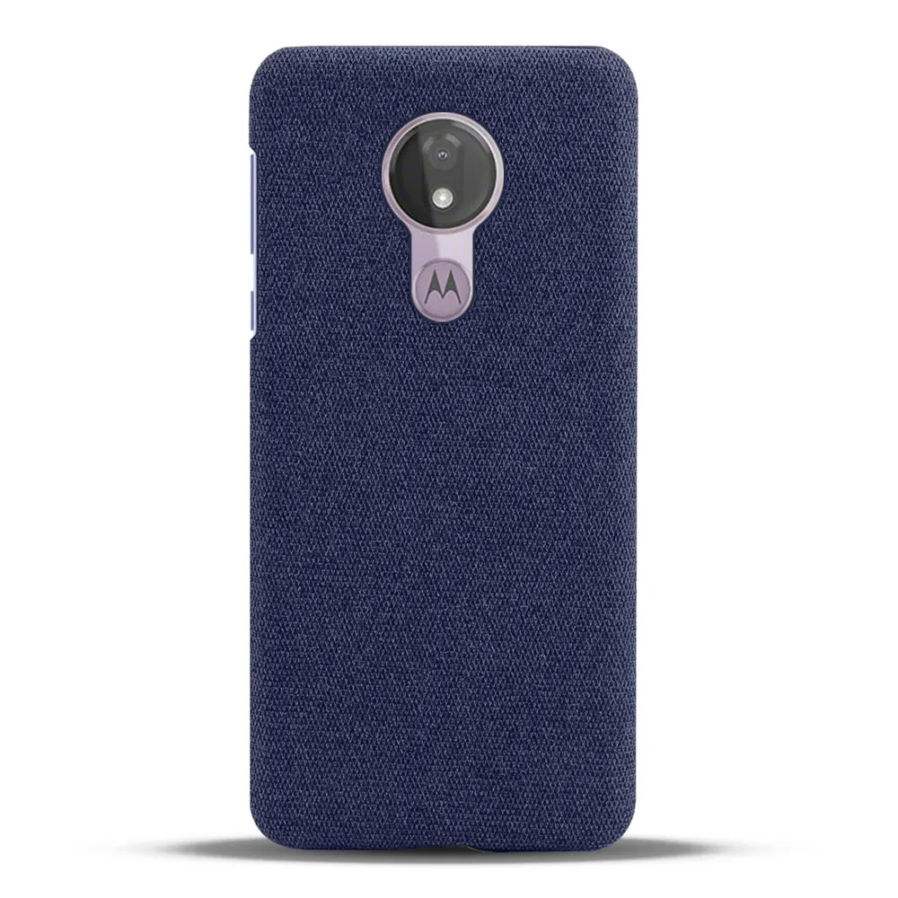 

Luxury Febric Cloth Case For Motorola Moto G7 Power Case Slim Retro Cloth Hard Phone Cover For Motorola Moto G7 Power EU G7power