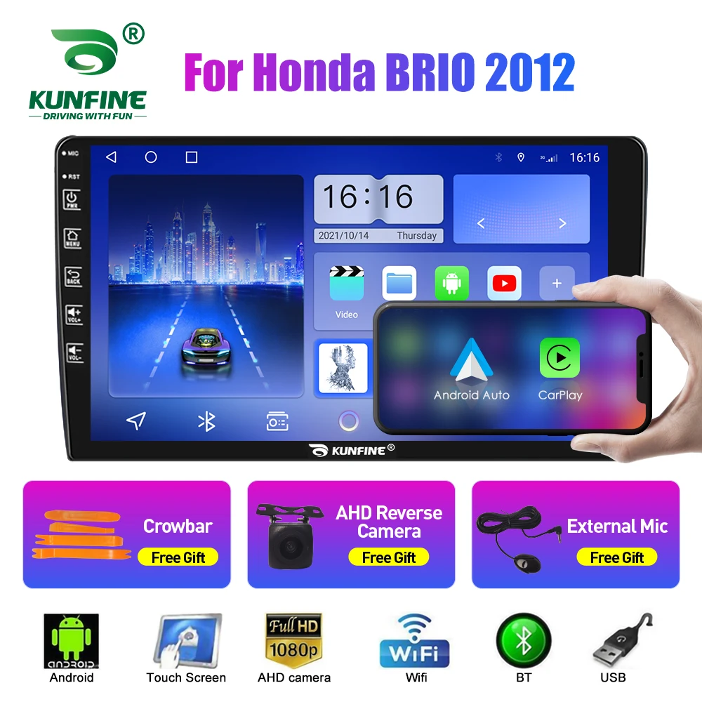 Автомобильный радиоприемник для Honda BRIO 2012 2Din Android восьмиядерный автомобильный